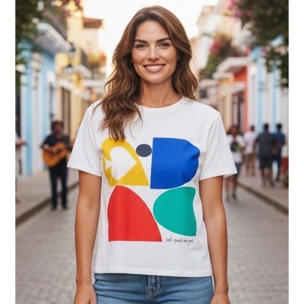New Kate Spade New York Art Dots Spades Womens Cotton T-Shirt Top Size X Small
